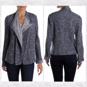 Vince Tweed Drape Neck Open Placket Cardigan Knit Blazer‎ Jacket